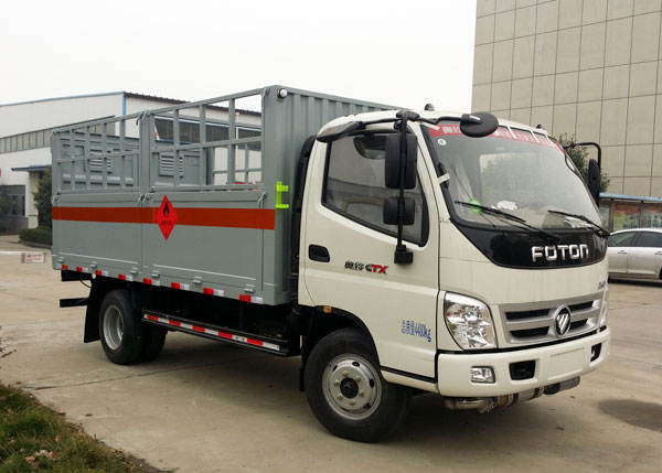 4.14米奧鈴倉(cāng)欄式氣瓶車(藍(lán)牌)
