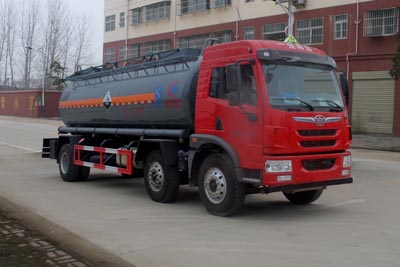 解放小三軸14.2方腐蝕性物品罐式運(yùn)輸車(chē)